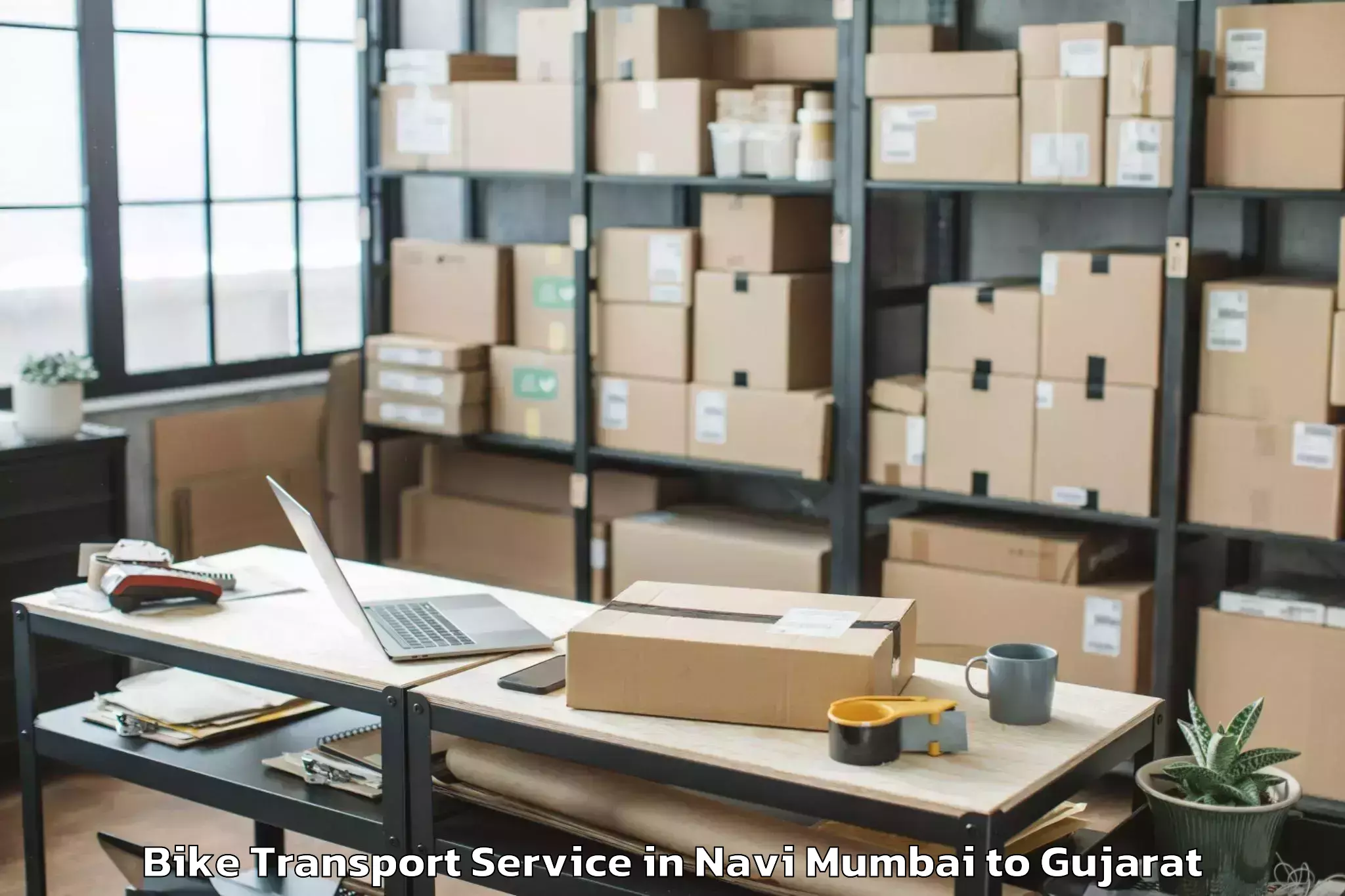 Reliable Navi Mumbai to Gusar Bike Transport